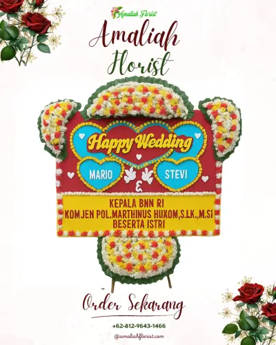 Karangan Papan Bunga Pernikahan di Cipadung Kulon